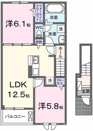 滝駅 徒歩8分 2階の物件間取画像